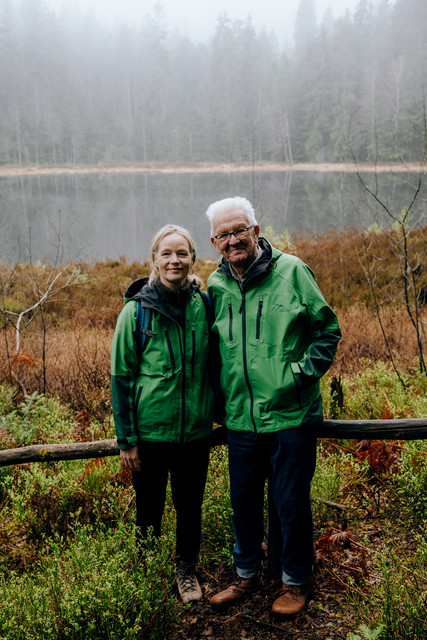 Ministerpräsident Winfried Kretschmann (rechts) und Umweltministerin Thekla Walker (links)