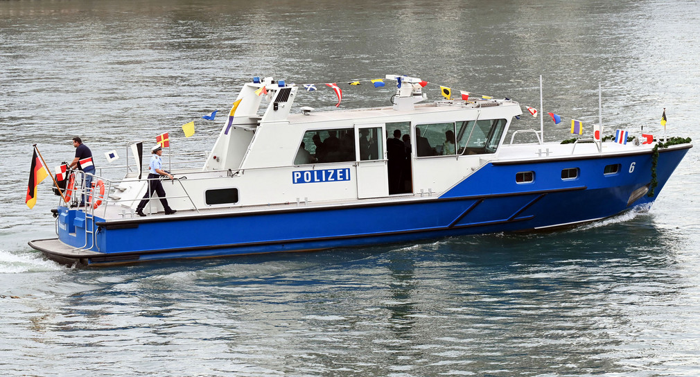 Das Polizeiboot „WS 6“ der Wasserschutzpolizei Mannheim