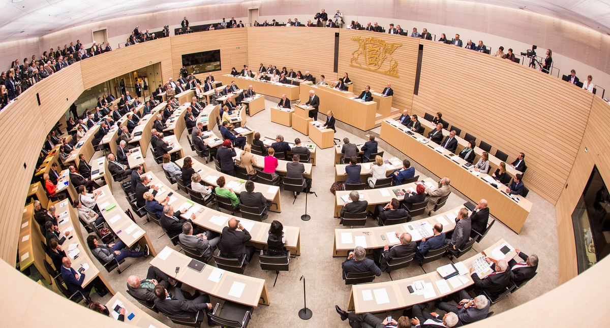Plenarsaal des Landtags von Baden-Württemberg (Foto: © dpa)
