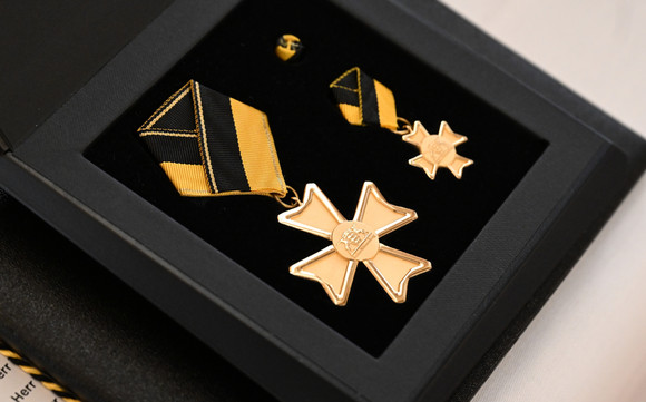 Der Verdienstorden des Landes Baden-Württemberg in einer Schatulle.