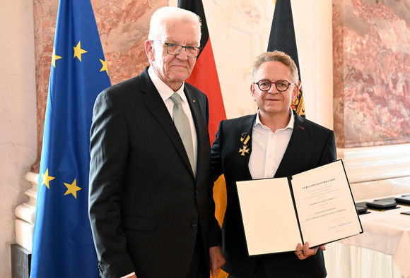 Ministerpräsident Winfried Kretschmann (links) und Roland Arnold (rechts)