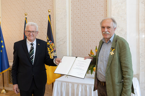 Ministerpräsident Winfried Kretschmann (l.) und Gottfried Härle (r.)