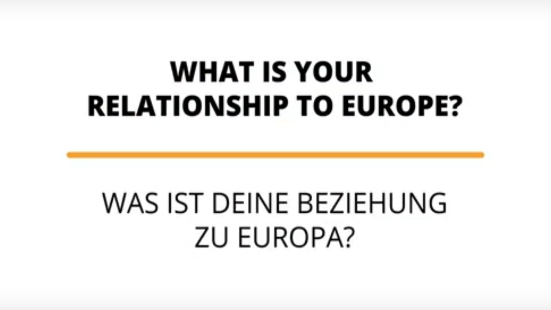 Interview mit jungen Europäerinnen und Europäern