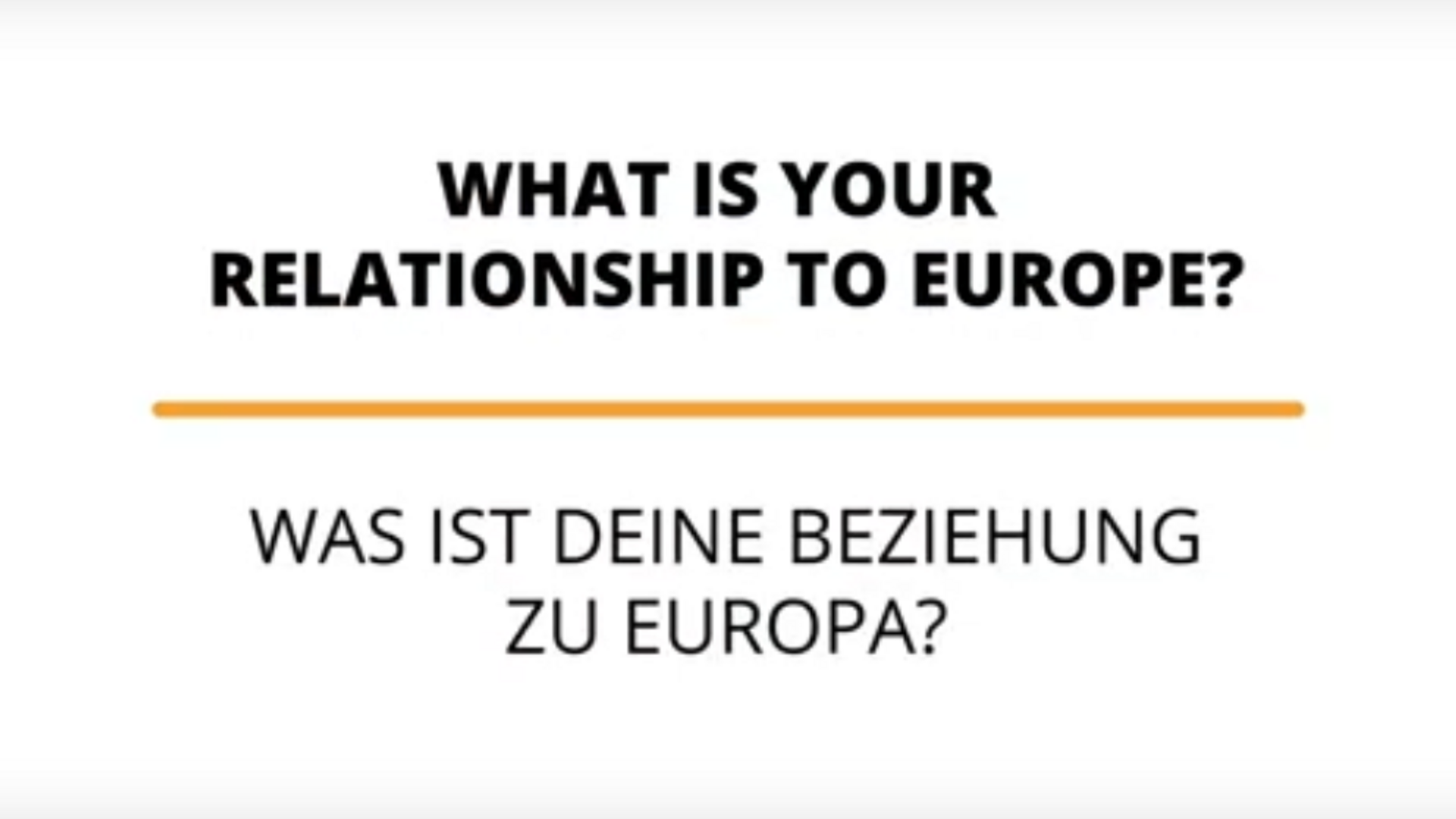Interview mit jungen Europäerinnen und Europäern