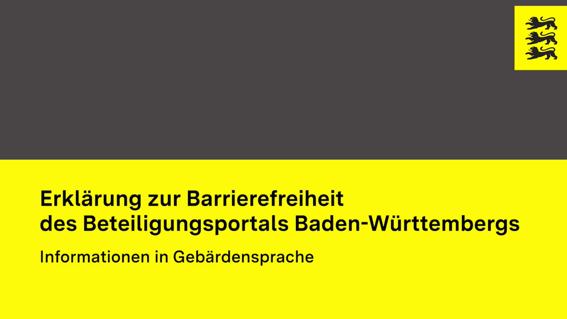 Vorschaubild zur Barrierefreiheitserklärung in Gebärdensprache des Beteiligungsportals