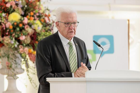 Ministerpräsident Winfried Kretschmann bei seiner Ansprache