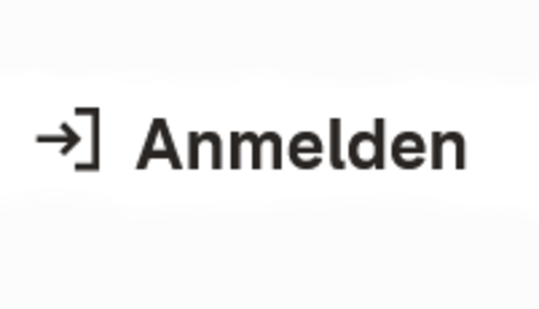 Anmelden-Button auf der Webseite