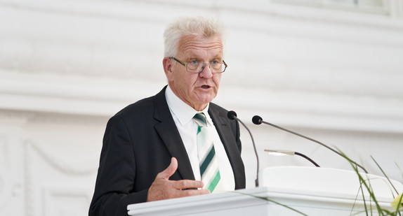 Ministerpräsident Winfried Kretschmann bei seiner Eröffnungsansprache