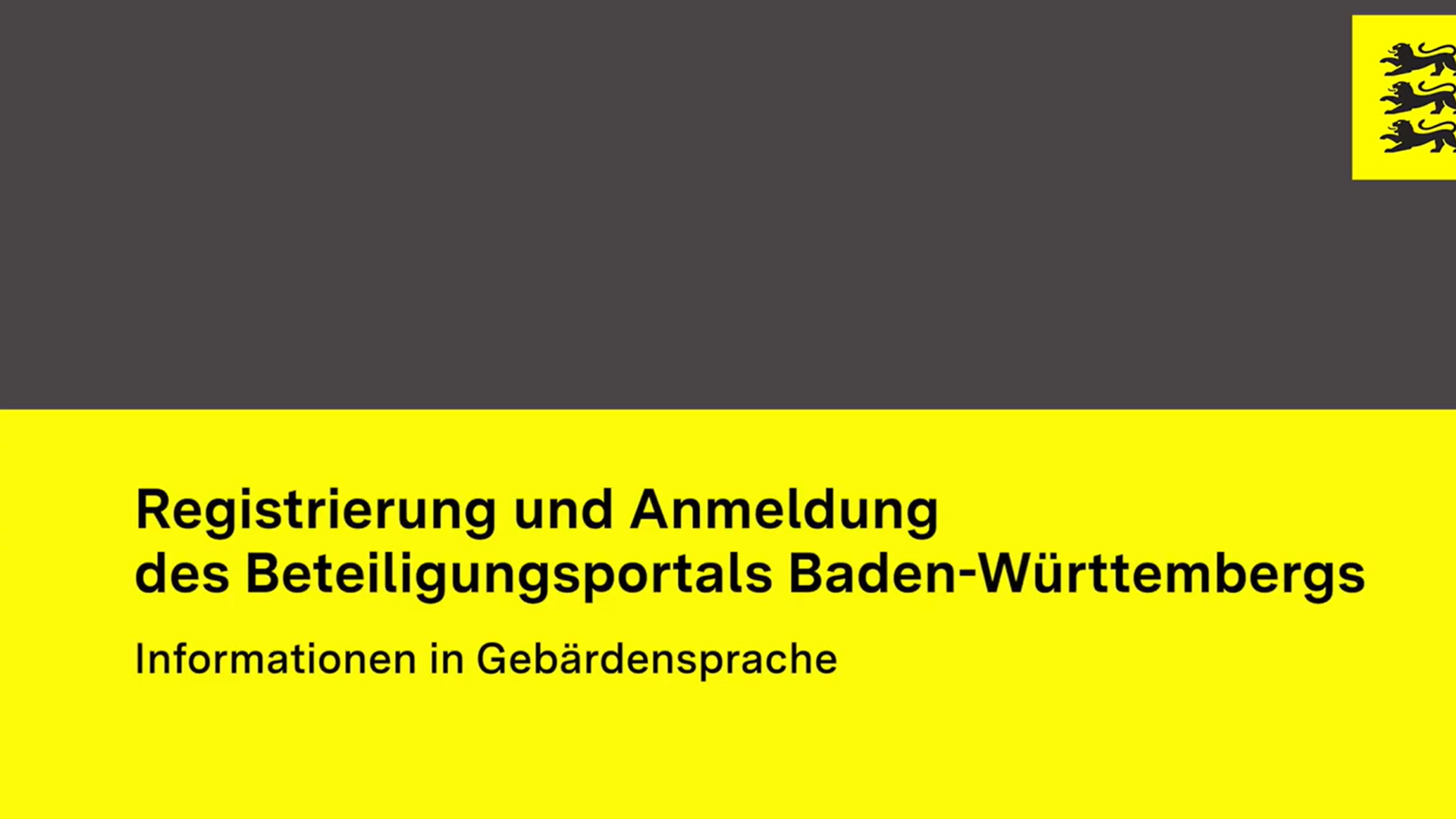 Vorschaubild zu den Informationen zur Registrierung und Anmeldung in Gebärdensprache des Beteiligungsportals