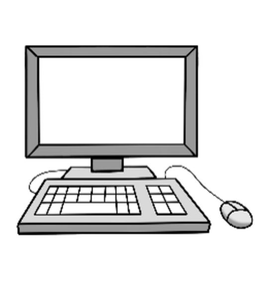 Computer mit weißem Bildschirm