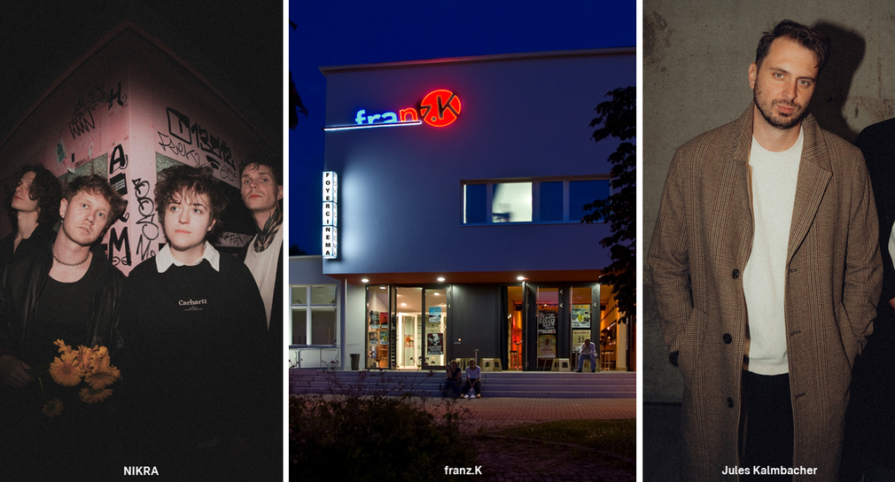 von links nach rechts: NIKRA, das Kulturzentrum franz.K und Jules Kalmbacher