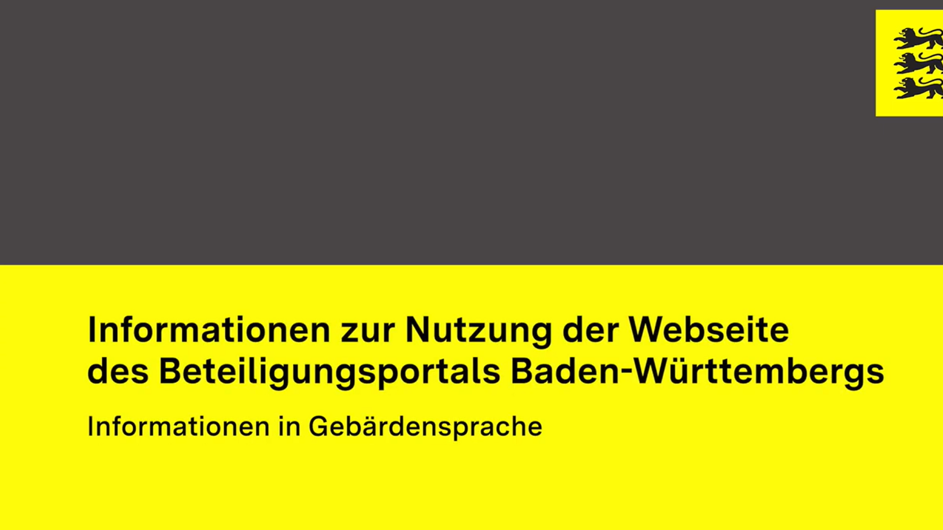 Vorschaubild zu den Informationen zur Nutzung in Gebärdensprache des Beteiligungsportals
