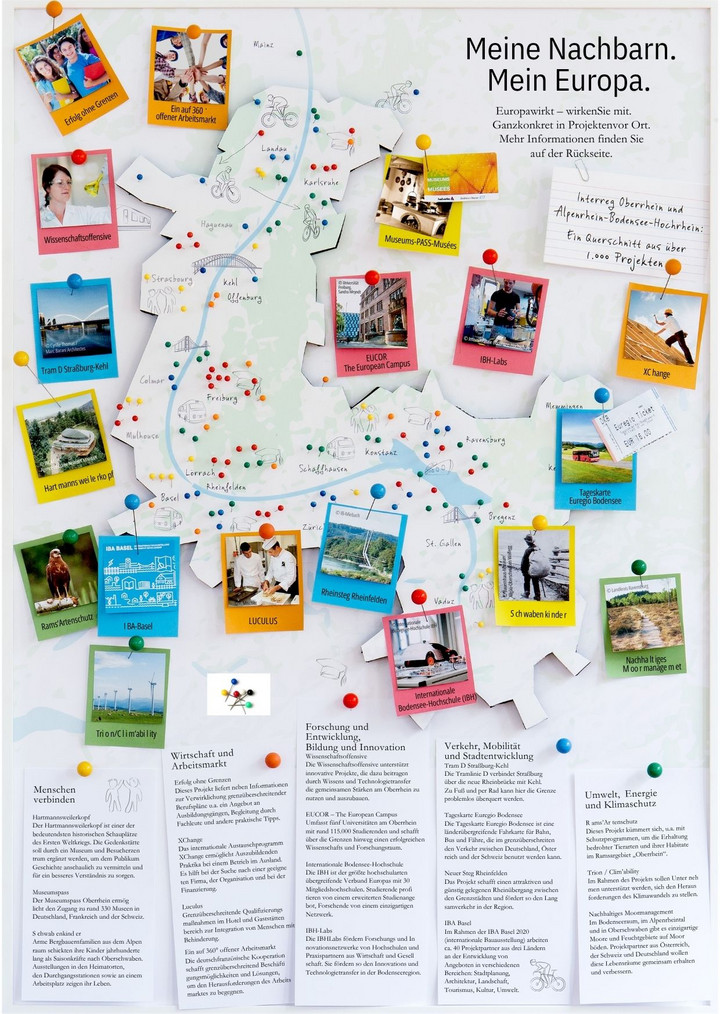 Screenshot des letzten Teils des Flyers zur Meine Nachbarn. Mein Europa. EU-F&ouml;rderungen f&uuml;r die Grenzregionen