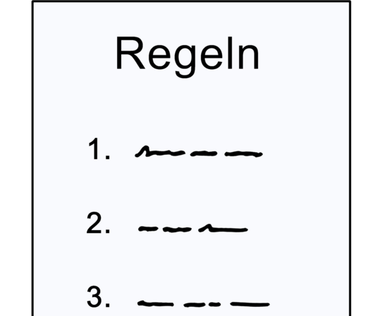 Blatt Papier mit Regeln