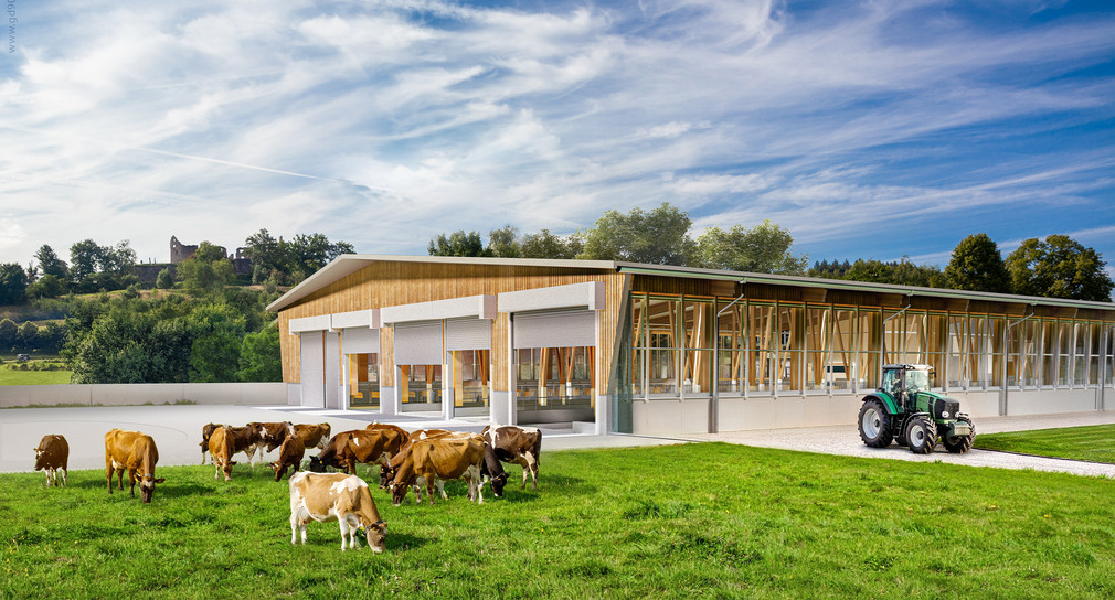 Baubeginn Visualisierung des Stalls Domäne Hochburg