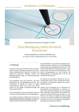 Deckbaltt der Brosch&uuml;re: Gute Beteiligung st&auml;rkt die Demokratie