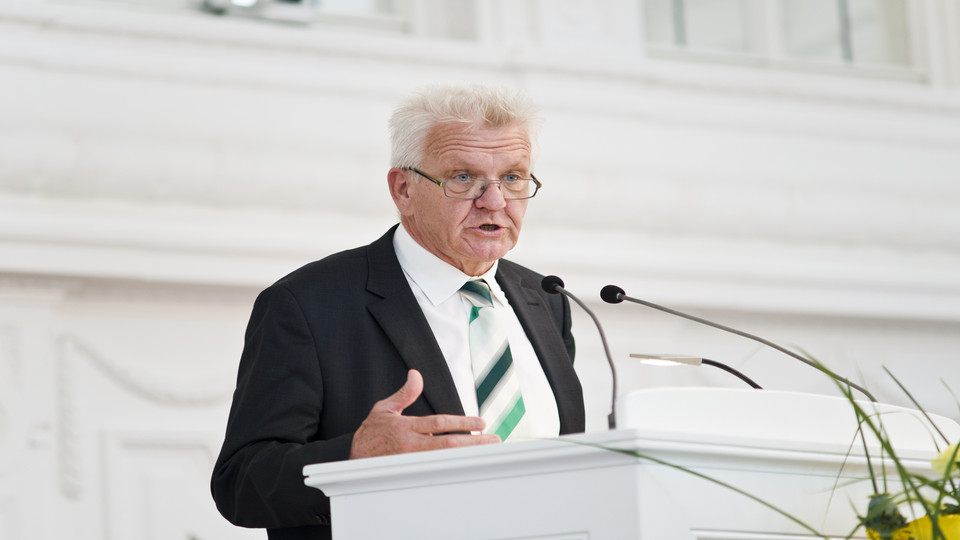 Ministerpräsident Winfried Kretschmann bei seiner Eröffnungsansprache