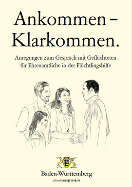 Screenshot des deckblattes der Brosch&uuml;re: Ankommen, Klarkommen.