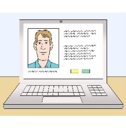 Profil auf einer Webseite