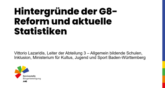 Vortrag von Vittorio Lazaridis bei der zweiten Sitzung des Bürgerforums G8/G9