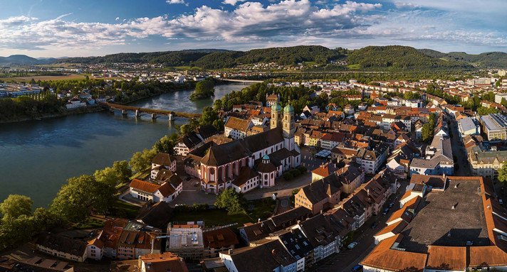 Vogelperspektive von Bad Säckingen