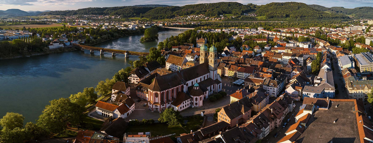 Vogelperspektive von Bad Säckingen