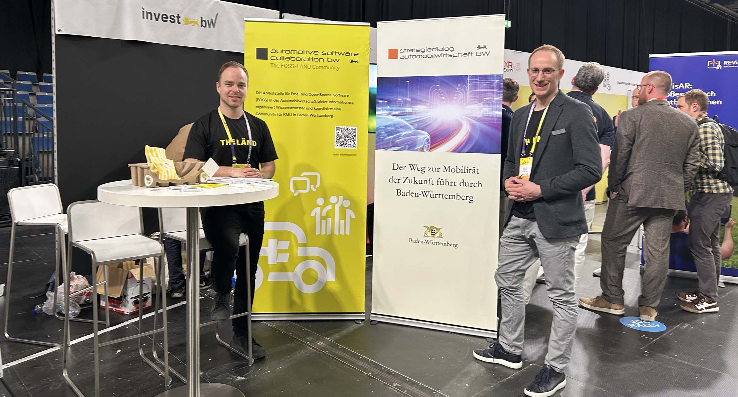 Präsentation der neuen Anlaufstelle für Free- and Open-Source-Software (FOSS) am 8. Mai 2025 auf dem Kongress „Virtuelle Welten – Chancen im Metaverse erleben“ in Stuttgart